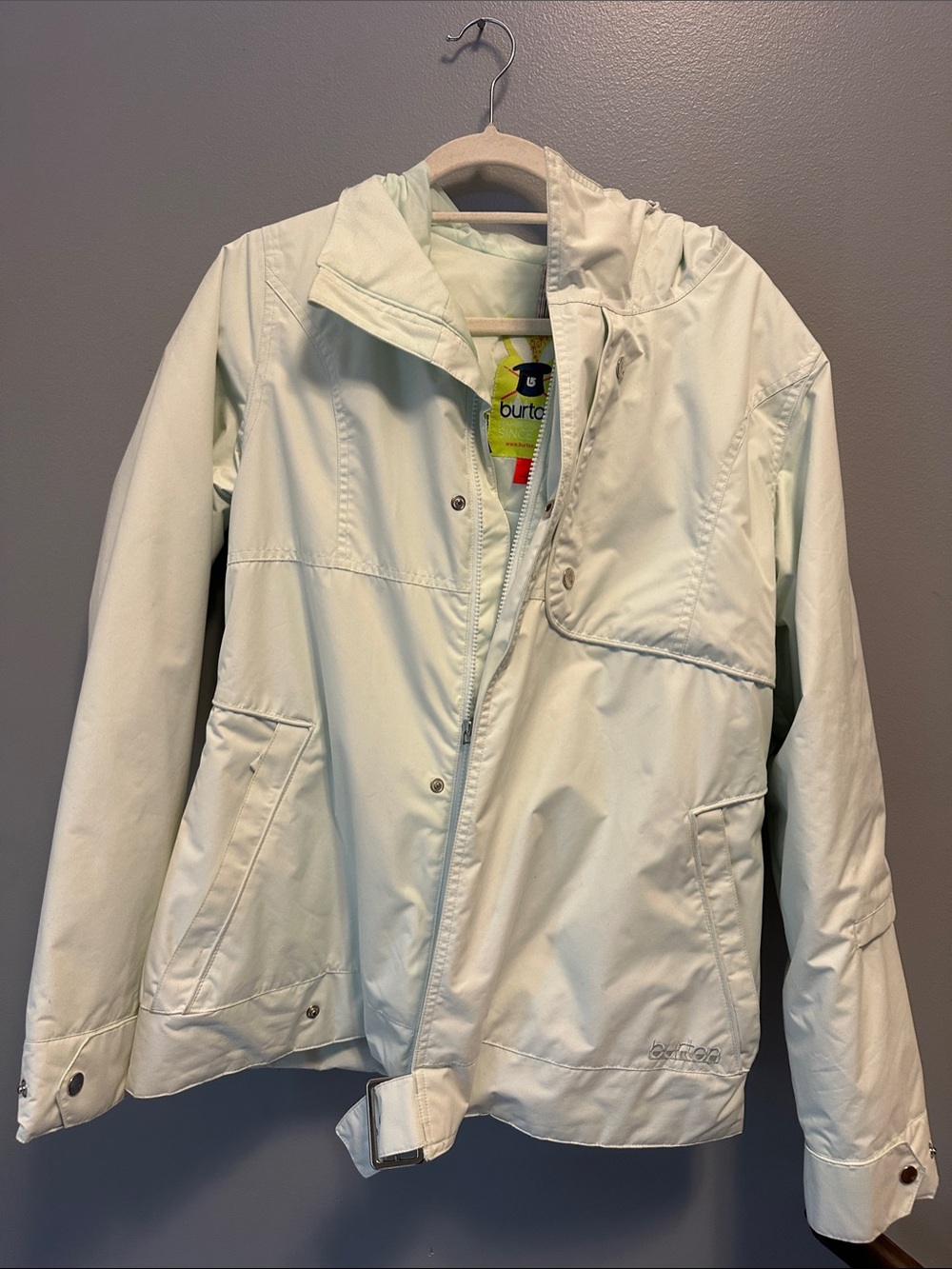 Burton Women's Off-White Hooded Ski Jacket